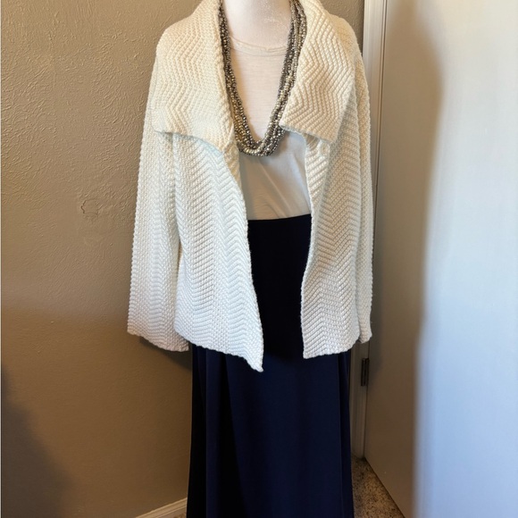 Vintage Style JM Collection White Textured Women's Sweater size L - Picture 1 of 4